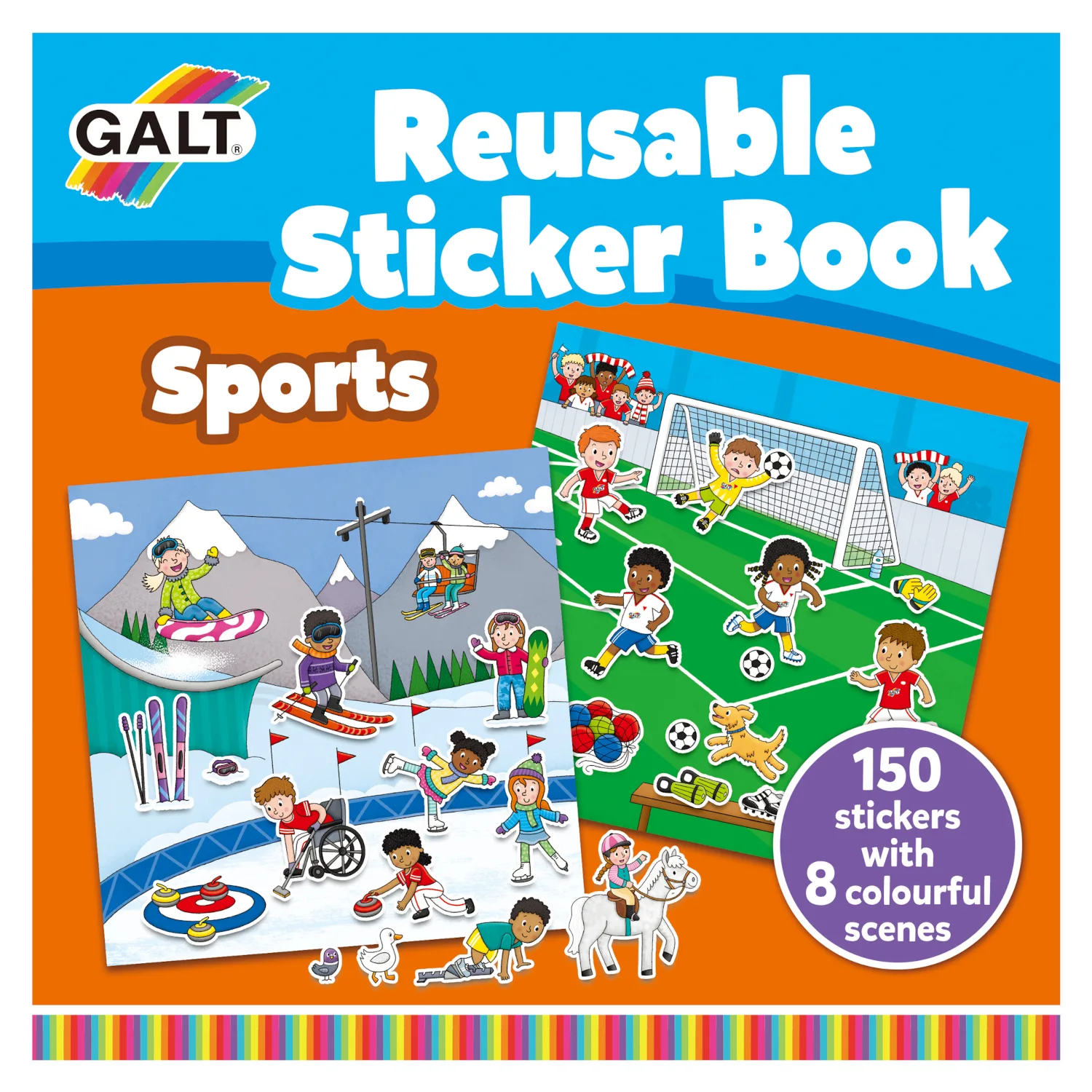 Sports Reusable Sticker Book by Galt