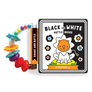 Black and White Animals Rattle Book by North Parade